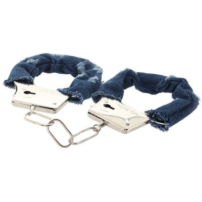 Ouch! Denim Style Metal Hand Cuffs