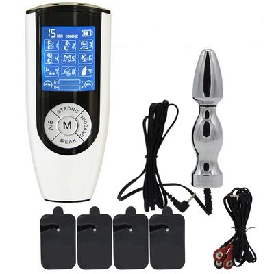 Strongest Feeling Electric Shock Power Box Electro Penis Ring  Stimulation Anal Plug Medical Therapy Massager Sex Toys for Men
