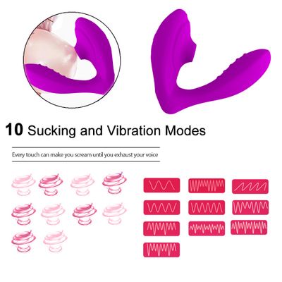 Air Pulse Clitoris Stimulator,Sucking Vibrator Waterproof, 2 in 1 Rechargeable Adults Sex Toy For Women G Spot Sucker Massager