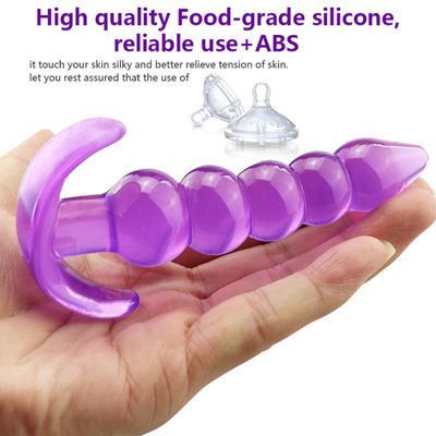 New Silicone Beads Plug Adult Sex Toys Manual Butt Clitoral Stimulator for Women Men