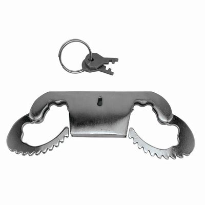 Pretend play Stainless steel thumb cuffs with key bondage lock metal handcuffs slave restraint BDSM tool sex toy cosplay game