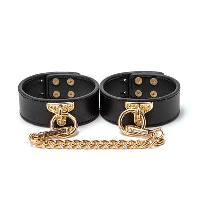 BLACKWOLF BDSM Bed Bondage Kits Genuine leather Restraint Set Handcuffs Collar Gag Erotic Sex Toys For Women Couples Adult Games