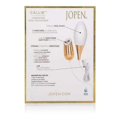 Jopen - Callie Rechargeable Vibrating Mini Egg Vibrator (White)