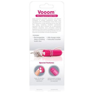 TheScreamingO - Charged Vooom Rechargeable Bullet Vibrator (Pink)