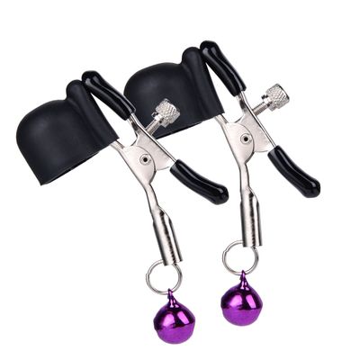 Vibrating Nipple Clamps with Bell Nipple Clip Vibrator Breast Chest Stimulator Massage Adult Toys Masturbator Sex Toys For Women