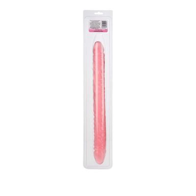 California Exotics - Translucence Veined Double Dong 17" (Pink)