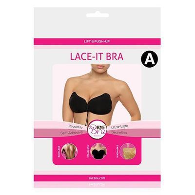 Bye Bra - Lace and Push Up Lace-It Bra Cup A (Black)