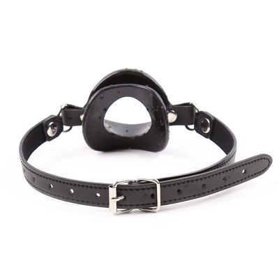 PU Leather Rubber Lips O Ring Open Mouth Oral Sex Gag BDSM Fetish Bondage Restraints Erotic Toys For Couples