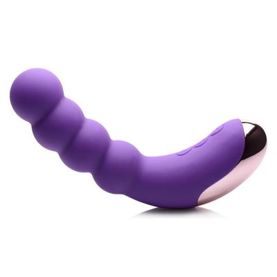 50x Silicone Beaded Vibrator &#8211; Purple