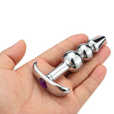 4 Style Metal Anal Plug Outdoor Wear Butt Plug Sex Toys with Crystal Jewelry Insert Anal All Day Suitable for Women and Men