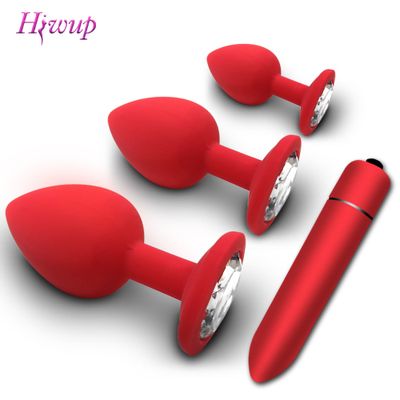Soft Silicone Anal Plug Gay Sex Toys for Men Woman Vagina Clitoris Vibrator Erotic Adult Sex Toys for Couples