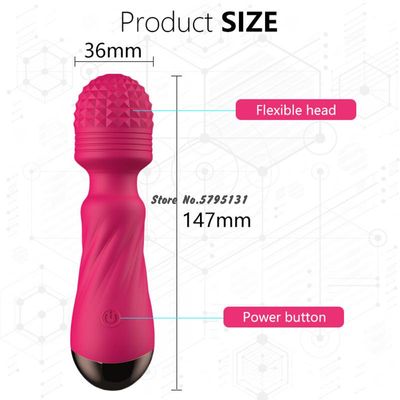 Rechargeable 12 Speed Vibrating G Spot Massage Wand Handheld Cordless Magic Wand Massager Clitoris Stimulation Massage Sticks