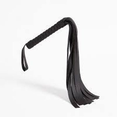 Sex and Mischief - Faux Leather Flogger (Black)