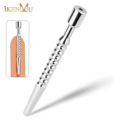 iKenmu Metal Urethral Plug Urethral Sounding Urethra Catheters Horse Eye Thorn Male Urethral Dilator Sex Toys for Men Penis Plug