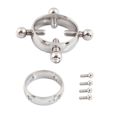 Sexy Stainless steel Women Breast adjustable Screw Clip With Chain Slave Bell Pendant Fake Nipple Ring Sex Body Piercing jewelry