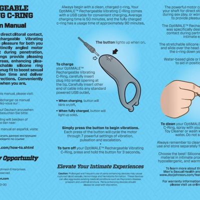OptiMale Rechargeable Vibrating C-Ring