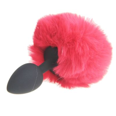 Rabbit tail silicone anal plug sex toy adult product for woman,anal plug dog tails Slave cosplay submisson bead Rabbit girl game