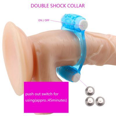 Utinta Leptura Mini Double Vibrators Rings Cock Ring Delay Premature Ejaculation Penis Ball Loop Lock Sex Toys Product for Men