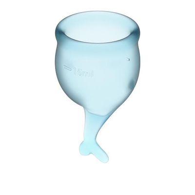 Satisfyer - Feel Secure Menstrual Cup Set (Light Blue)