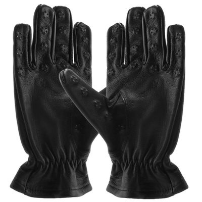 Black Leather Vampire Gloves - XL
