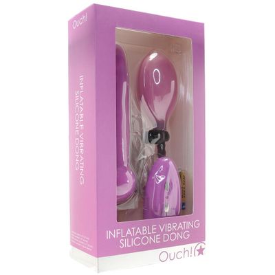 Ouch! Inflatable Vibrating Silicone Dildo