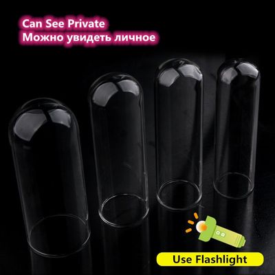 4 Size big butt plug transparent small glass hollow anal plug erotic toys for couple husband Anus speculum anal dilator expander