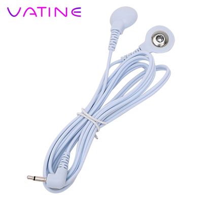 VATINE Sex Toys 2 Head Buckle Line 1 Electro Stimulation Shock Conversion Line Therapy Massager Accessories Electric Shock Wire