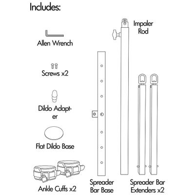 Master Series Squat Anal Impaler with Spreader Bar