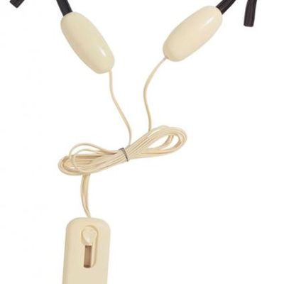 Vibrating Jumper Cable Nipple Clamps Ivory