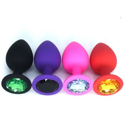 Buy S/M/L 100%Silicone Butt Plug Anal Plugs Unisex Sex Stopper 3