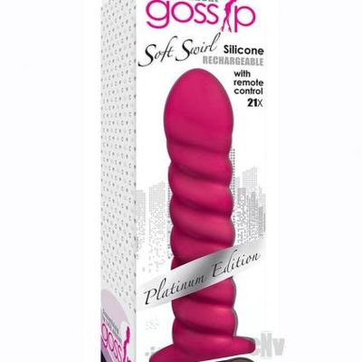 21x Soft Swirl Silicone Rechargeable Vibrator With Control &#8211; Magenta
