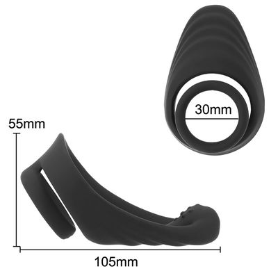 Silicone Dual Penis Ring Longer Harder Stronger Erection Enhancing and Orgasm Sex Toys for Men Cock Ring Delay Ejaculation