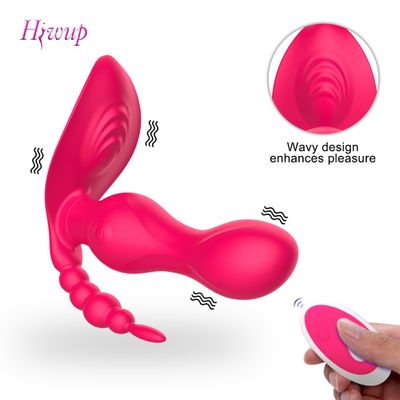Female Wearable Vibrator Silent Sex Toy Anal Plug Stimulation G point Clitoris Wireless Remote Contro Panties Vibrator dildo
