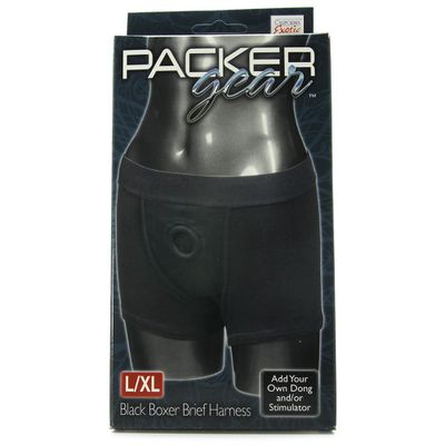 Packer Gear Black Boxer Brief Harness - L/XL