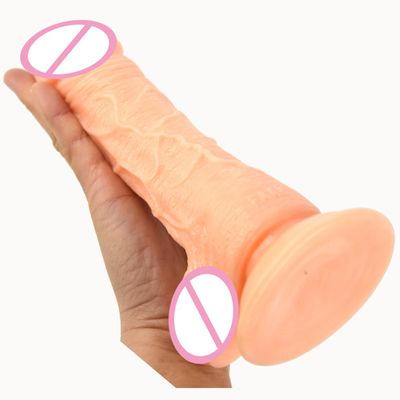 FAAK Realistic dildo suction cup flesh fake penis artificial dick sex toys for women lesbian masturbate anal stopper expansion