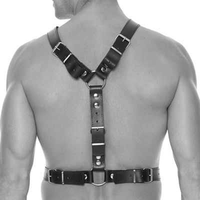 Ouch! Twisted Bit Bonded Leather Harness - OS