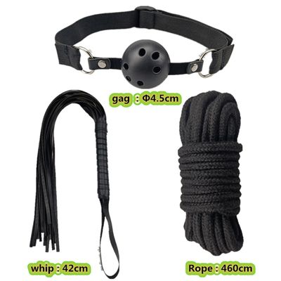 12pcs Adult Game Sex Products Exotic Accessories PU Leather BDSM Sex Bondage Set Handcuffs Whip Rope Sex Toys for Women SM props