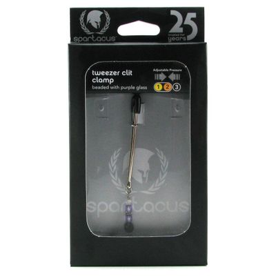 Tweezer Clit Clamp with Purple Beads