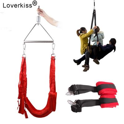 Sex Swing Soft Pad Sex Furniture BDSM Fetish Bandage Love Adult Game Chairs Hanging Door Swing Sex Chair Erotic Toys for Couples