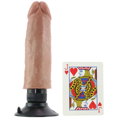 King Cock 6 Inch Vibrating Suction Dildo