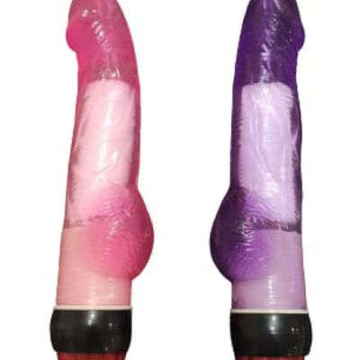 KAMAHOUSE PREMIUM QUALITY 8 INCH G-SPOT JELLY DILDO STUD VIBRATOR  FOR WOMEN