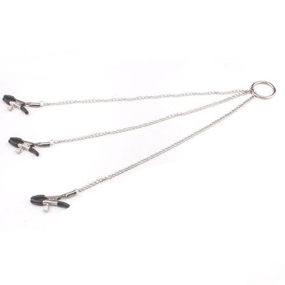 Silver Chains 3 Black Bdsm Nipple Clamps Spot Clitoris Labia Clips Nipple  Clamp Couple Restraint Adult Sex Toys for Women SM Products