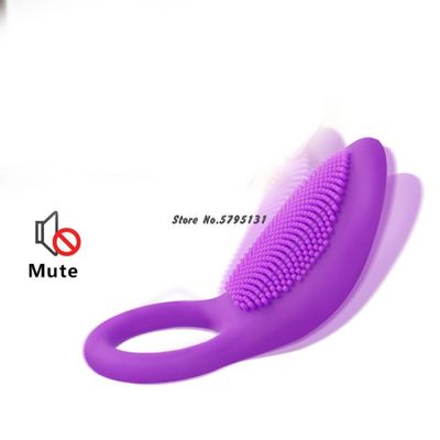 10 Speed Men's Vibrating Ring Sex Toys Nipple Clitoral Stimulator Vibration Tongue Brush Massager Sexual Health Products