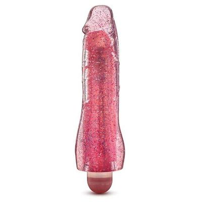 Blush Novelties - Glow Dicks Glitter Vibrator Molly 8" (Pink)