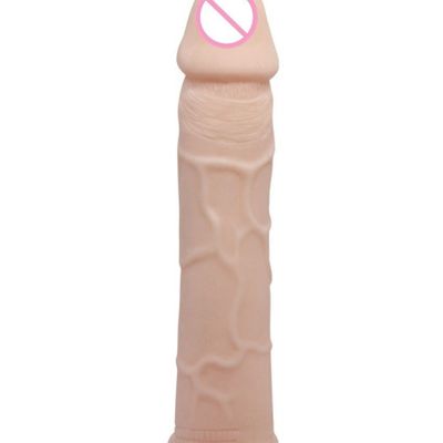 KAMAHOUSE PREMIUM QUALITY 6.2" REALISTIC PENIS SLEEVES W/ SOLID HEAD EXTRA INCHES
