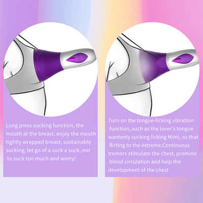 Nipple Stimulation Sucker Vibrator USB Vibrating Breast Enlargement Massager Sex Toy for Women Oral Licking Clit Tongue Vibrator