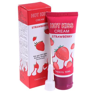 50ml Strawberry Cream Sex Lube Lubricant Oil Cream Body Massage Oil Lubricant for Anal Sex Grease Oral Vaginal Love Gel