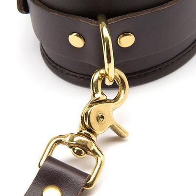 Coco de Mer - Leather Wrist Cuffs S/M (Brown)