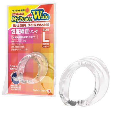 SSI Japan - My Peace Wide Standard Day Size L Correction Cock Ring (Clear)