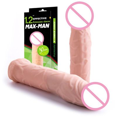 Penis Hollow Cover Simulation Texture Men Women Pleasure Sex Toy Sleeve Unisex Dropship